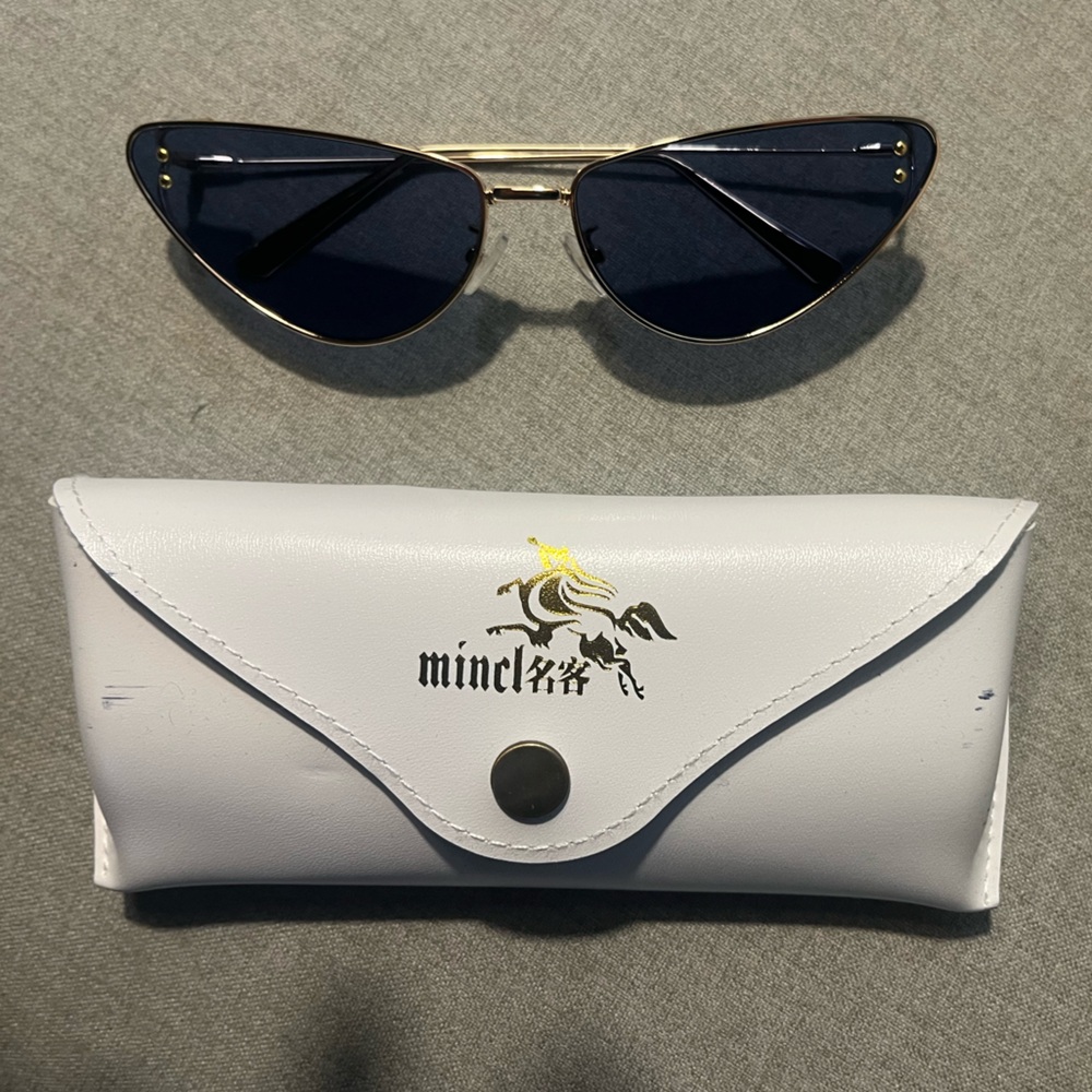 Mincl Cat Eye Gold  Sunglasses NEW